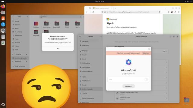 Media source: https://149366088.v2.pressablecdn.com/wp-content/uploads/2024/05/onedrive-gnome-online-accounts-invalid-credentials.jpg