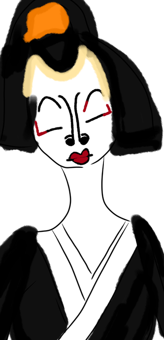 Geisha smiling