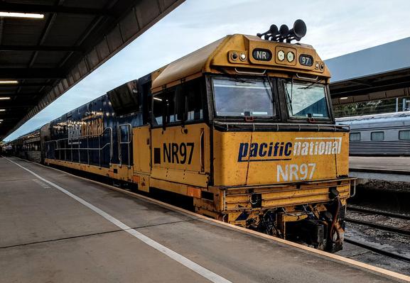 Locomotive NR97 ready to haul The Overland from Adelaide to Melbourne