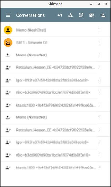 Bildbeschreibung:
Screenshot aus dem Messenger Sideband.