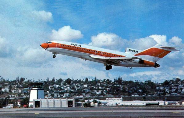 A smiling plane lifts off the runway