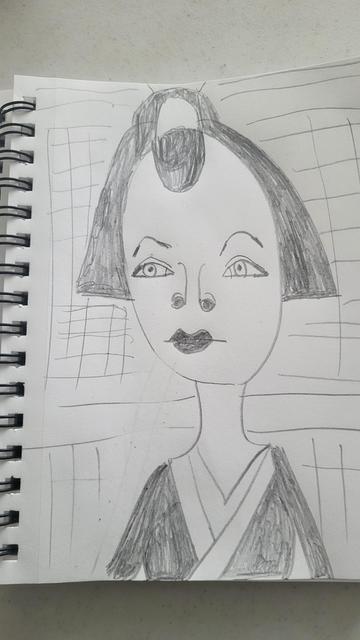 Geisha is giving a confused facial expression