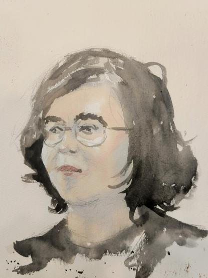Watercolor of a woman