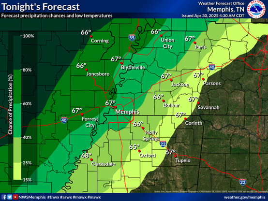 Storms to increase in coverage tonight as a line of storms approaches from the west. Some storms could be severe, containing damaging winds and the potential for an isolated tornado.