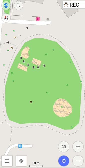 Screenshot of a playground on OSMAnd