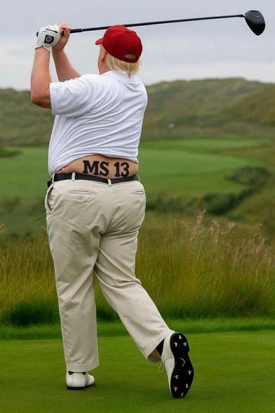 Trump with MS13 tattoo
