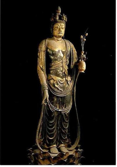 Eleven-faced #Kannon standing statue, Shorin-ji, #Nara, #Japan, Tenpyo era. Statue height 209.1cm. It escaped the tide of anti-#Buddhism and was moved from Mt. Miwa and Omori-ji Temple. The overhead surface, robes, and belongings from the time of its construction remain.
#BuddhistArt #Buddhism
