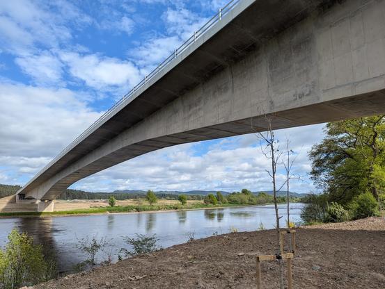 Destiny Bridge just north of Perth spanning the River Tay.