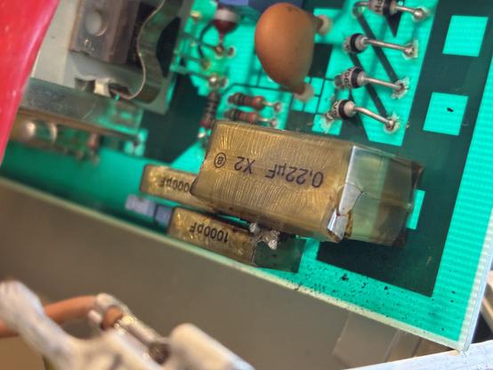 Three suspicious looking capacitors