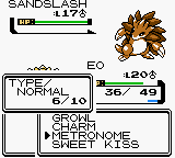 Screenshot of Pokémon Gold