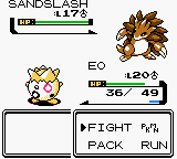 Screenshot of Pokémon Gold