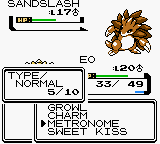 Screenshot of Pokémon Gold