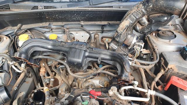 First time working on Subaru. Nice engineering and fairly accessible.  Intake manifold out of the way to access a sender connector.