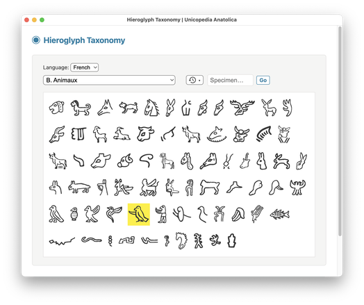 Hieroglyph Taxonomy utility screenshot