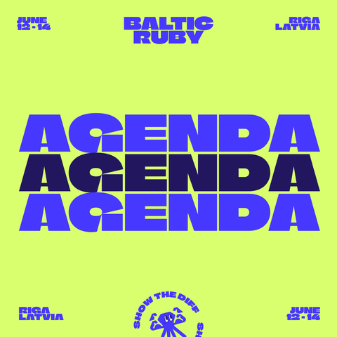 The word Agenda on a signature branded background.