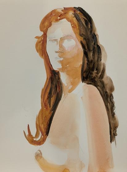Watercolor of a woman