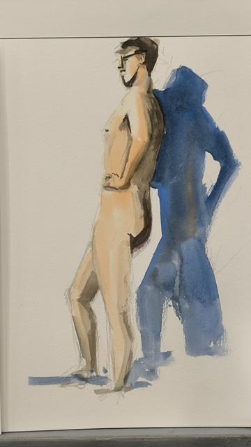 Watercolor of a man