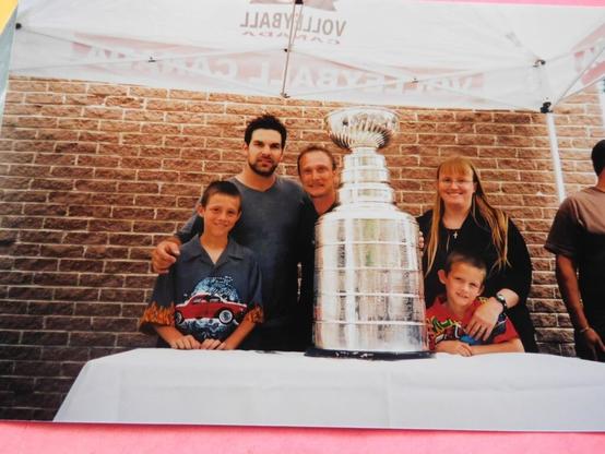 My family in 2004 with Dan Boyle