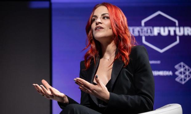 La astronauta Sara García, en una conferencia. (Getty Images)
