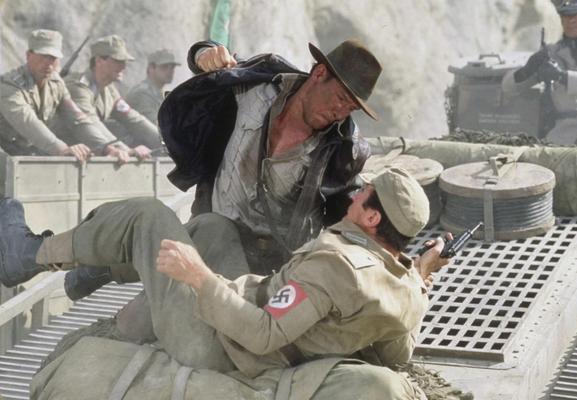 Picture of Indiana Jones punching a Nazi
