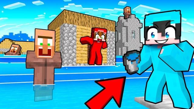INUNDÉ con AGUA el Mundo Entero de Mi Amigo en Minecraft
