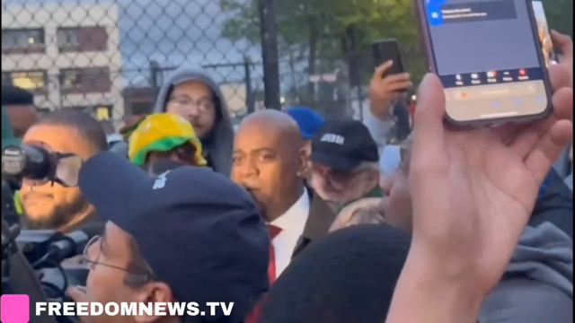 Mayor Baraka speaks after getting RELEASED from DHS Facility after arrest by Delaney Hall in New Jersey.