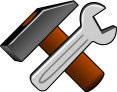 https://publicdomainvectors.org/ thick hammer and wrench icon