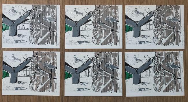linocut print