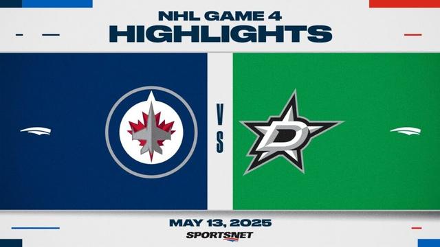 NHL Game 4 Highlights | Jets vs. Stars - May 13, 2025