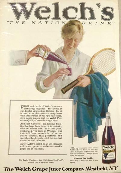 Welch’s Grape Juice advertisement, 1920s