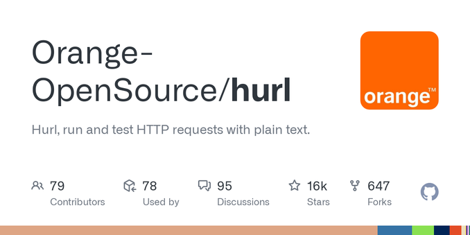 Hurl, run and test HTTP requests with plain text. Contribute to Orange-OpenSource/hurl development by creating an account on GitHub.