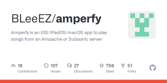 Amperfy is an iOS/iPadOS/macOS app to play songs from an Ampache or Subsonic server - BLeeEZ/amperfy Amperfy is an iOS/iPadOS/macOS app to play songs from an Ampache or Subsonic server - BLeeEZ/amperfy