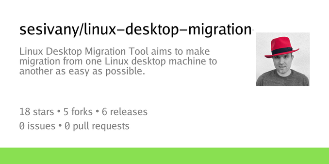 Summary card of repository sesivany/linux-desktop-migration-tool