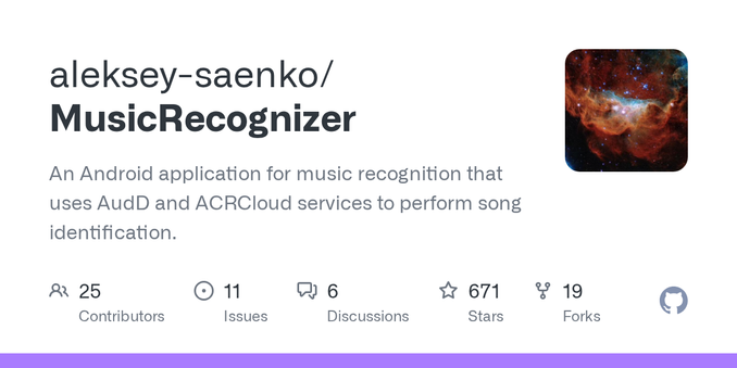 An Android application for music recognition that uses AudD and ACRCloud services to perform song identification. - aleksey-saenko/MusicRecognizer An Android application for music recognition that uses AudD and ACRCloud services to perform song identification. - aleksey-saenko/MusicRecognizer