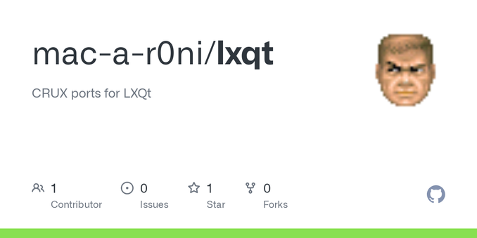 CRUX ports for LXQt. Contribute to mac-a-r0ni/lxqt development by creating an account on GitHub.