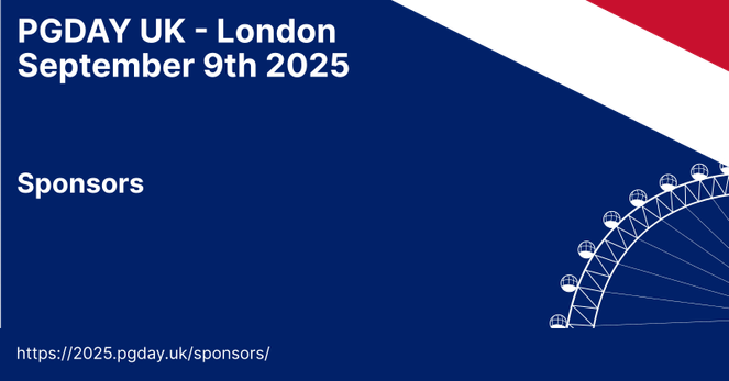 PGDay UK 2025 Sponsors