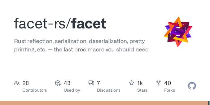 Rust reflection, serialization, deserialization, pretty printing, etc. — the last proc macro you should need - Milestones - facet-rs/facet