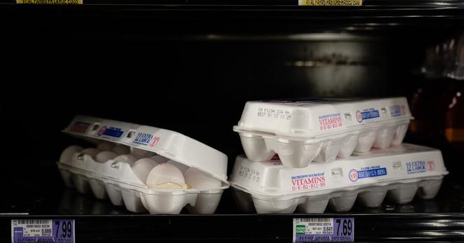 Egg prices have stayed elevated in recent months as bird flu outbreaks have hit poultry farms.