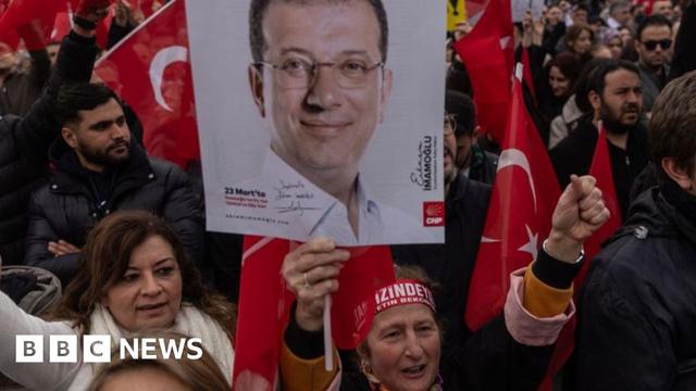 File pic of pro Imamoglu supporters