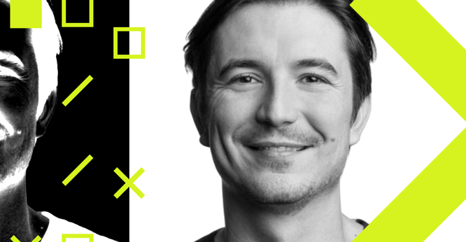 Photo illustration of Robinhood CEO Vlad Tenev.