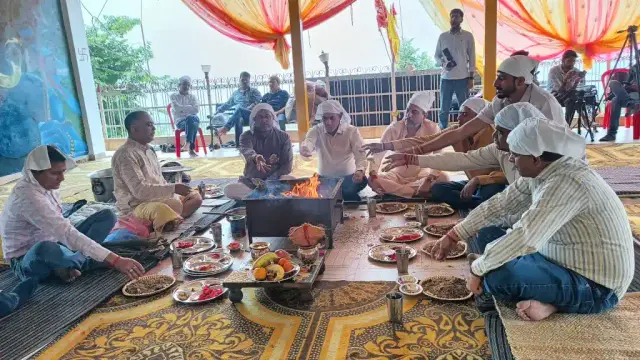 HPCA officials performing Yagna at the ancient Indrunag deity’s temple located near Khaniyara.