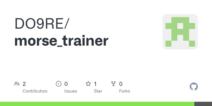 Contribute to DO9RE/morse_trainer development by creating an account on GitHub. Contribute to DO9RE/morse_trainer development by creating an account on GitHub.