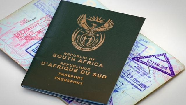 File image: South African passport.