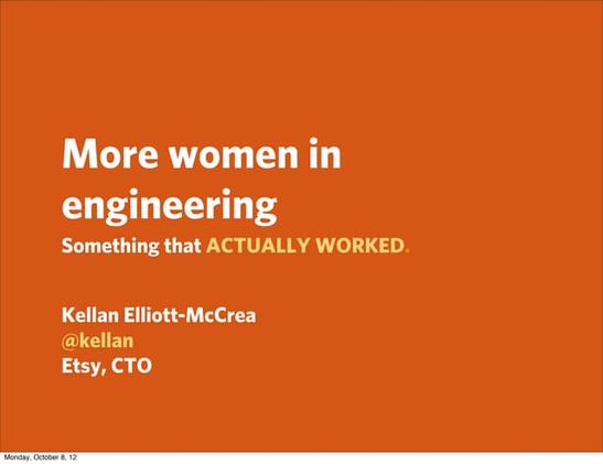 More women in engineering: Something that ACTUALLY WORKED.