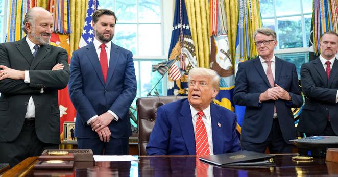 The agreement, which President Trump announced from the Oval Office, will leave in place a 10 percent tariff imposed on Britain and other nations globally at the beginning of April, but it will pare back tariffs on British steel, aluminum and automobiles.