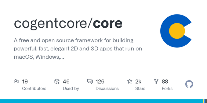 A free and open source framework for building powerful, fast, elegant 2D and 3D apps that run on macOS, Windows, Linux, iOS, Android, and web with a single Go codebase, allowing you to Code Once, R...