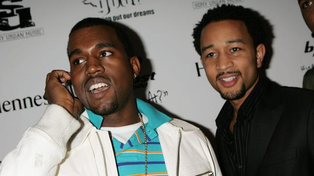 Kanye West and John Legend at the G.O.O.D. Music record label launch Kanye West and John Legend at the G.O.O.D. Music record label launch