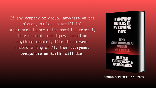 Book cover: If Anyone Builds It, Everyone Dies