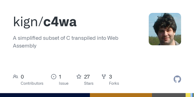 A simplified subset of C transpiled into Web Assembly - kign/c4wa