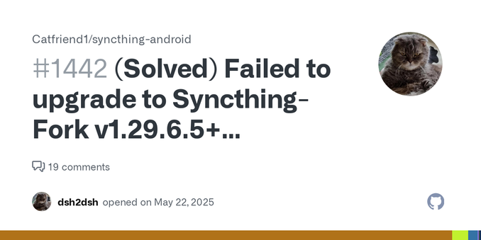 EDIT: Possible solution: #1442 (comment) Only affects GitHub debug, GitHub release builds - Does NOT affect F-Droid. According to To upgrade from a previous release: I deinstalled the app and now I... EDIT: Possible solution: #1442 (comment) Only affects GitHub debug, GitHub release builds - Does NOT affect F-Droid. According to To upgrade from a previous release: I deinstalled the app and now I...